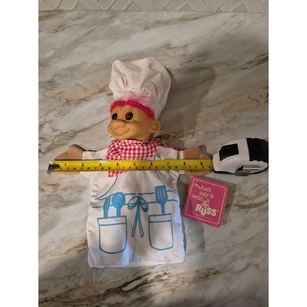 Vintage RUSS Luv Pet TROLL Doll Hand Puppet Pastry Chef Cook No. 2279 NWT